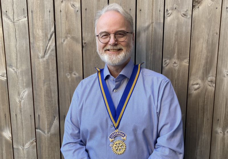 Inspirerende besøk av distriktsguvernør Robert Voldnes