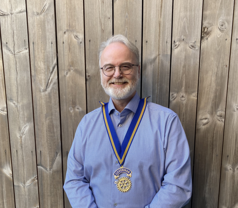Inspirerende besøk av distriktsguvernør Robert Voldnes